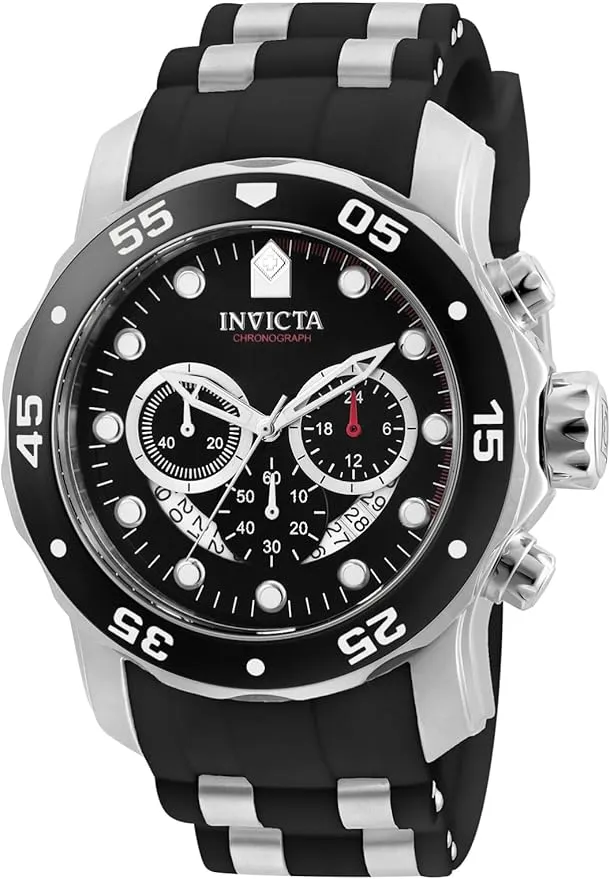reloj invicta para hombre negro con plateado