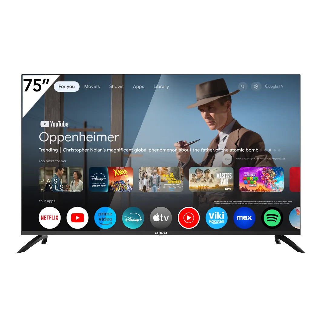 televisor smartv de 75" aiwa